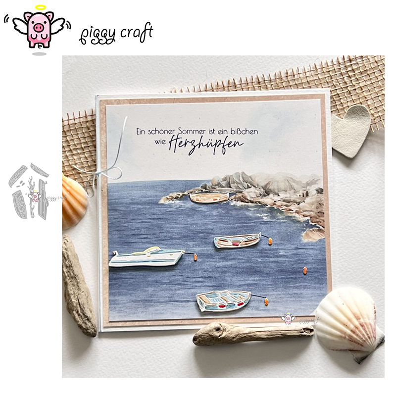Piggy Craft metal cutting dies - Fishing Boat Trailer 评论和价格
