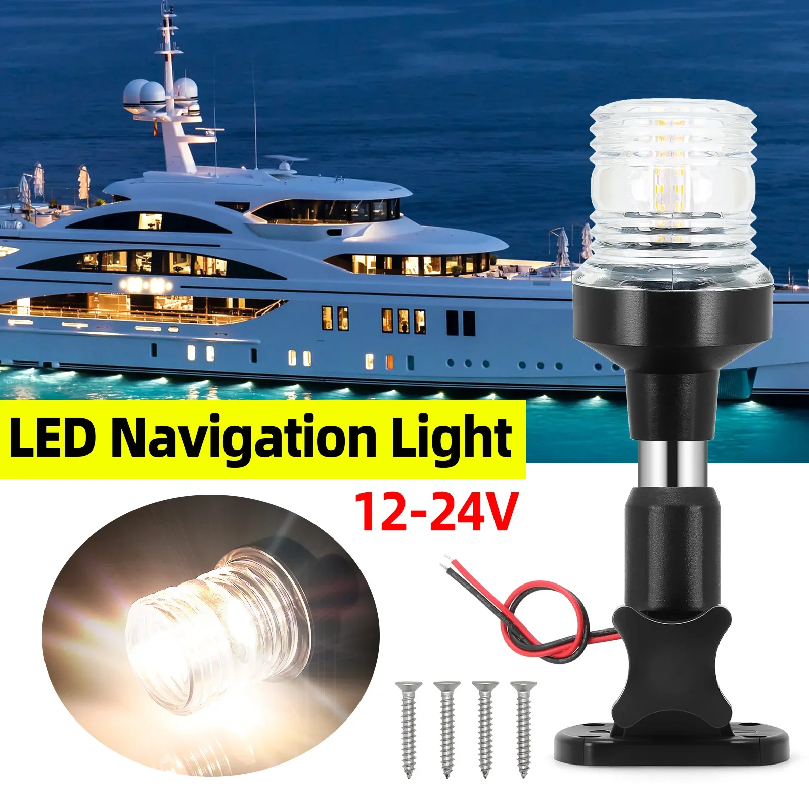 AD 12-24V Navigation Light 6in - Fishing Boat Paddle 评论和价格